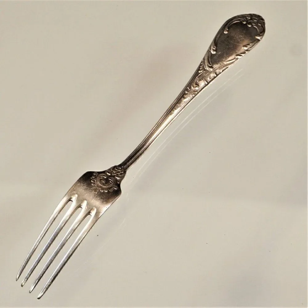 Antique Fork Silverplate Non US Unidentified Pattern Maker